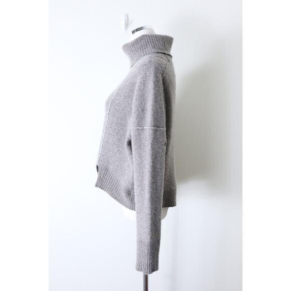 Brochu Walker Size S Carnaby Turtleneck Sweater Seam Double Knit Pullover Taupe - Picture 9 of 14